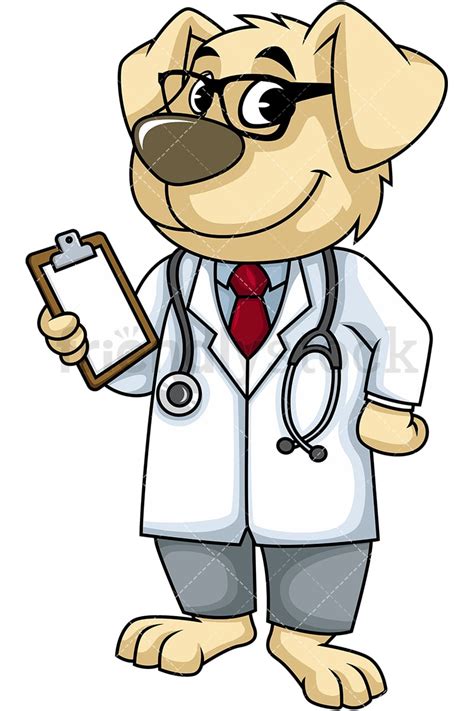 Dog Doctor Cartoon Vector Clipart - FriendlyStock