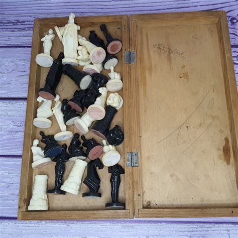 Knights vintage chess set soviet chess set old chess | Etsy