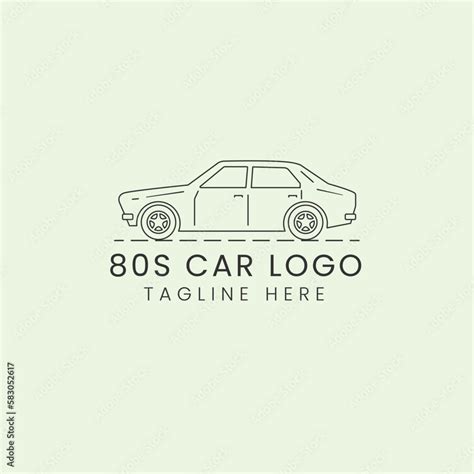 80s classics car line art logo design minimalist car design toyota corolla ke30 line art car ...