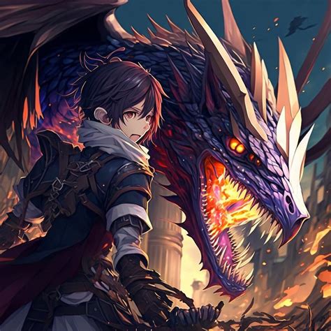 ArtStation - Anime style boy and his dragon | Artworks