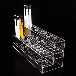 48 Pen 2 Tier Clear Acrylic Display Stand Marketing Holders