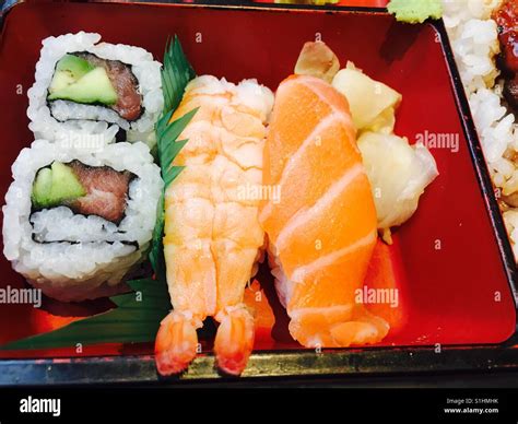 Sushi bento box meal Stock Photo - Alamy