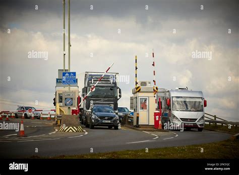 Lincoln, Lincolnshire, East Midlands, Dunham Toll Bridge, spanning the River Trent and ...