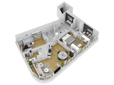 3D floorplan examples made with Floorplanner