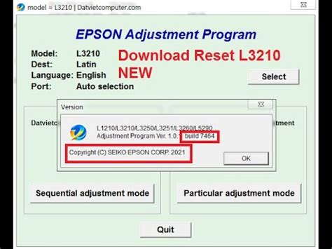 Epson L3210 (latin) Reset Printers tool Service, How to resetter Epson L3210 Adjustment Program ...