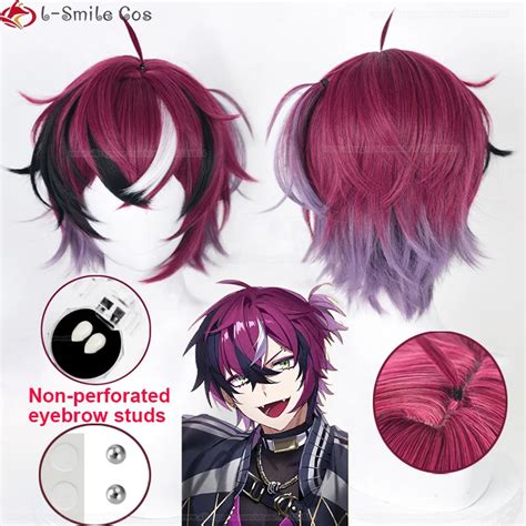 Vtuber-EN7-XSOLEIL-Doppio-Dropscythe-Cosplay-Wig-35cm-Short-Doppio-Wigs-Heat-Resistant-Hair-Men ...