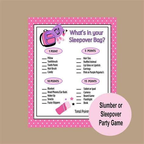 Printable Slumber Party Games - Printable Word Searches