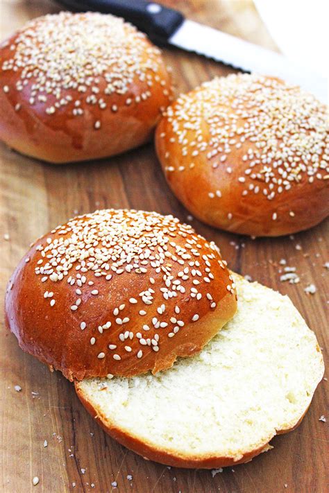 Sesame Seed Brioche Burger Buns - Supper in the Suburbs