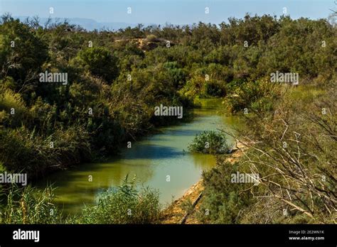 Jordan River Baptism site Stock Photo - Alamy