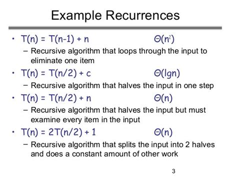 Recurrences