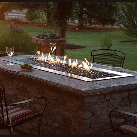 Empire OL48TP10P Outdoor Linear 48" Stainless Steel Propane-LP Fire Pit at ibuyfireplaces