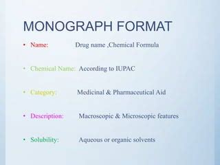 Monograph ppt | PPT