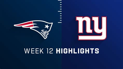 New England Patriots vs. New York Giants highlights | Week 12