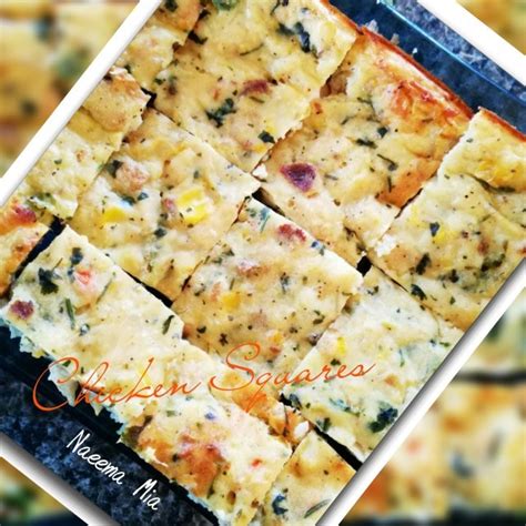 Chicken Squares recipe by Naeema Mia