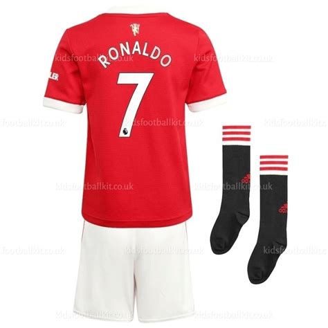 Manchester United Home Kids Football Kit Ronaldo 7 Printed 2021/22 ...