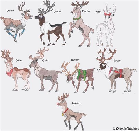 Santa's reindeer headcanons by Sketch-Shepherd on DeviantArt | Reindeer drawing, Santa and ...