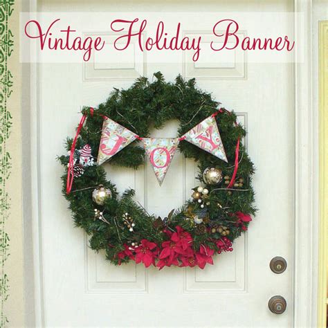 Vintage Christmas Banner with the Mosaic Moments Grid