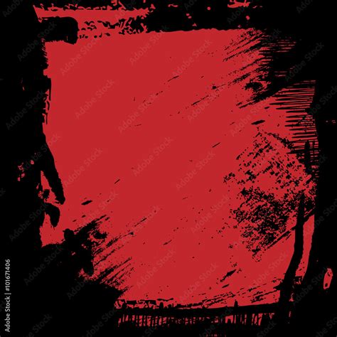 red black grunge border frame background, illustration design element Stock Illustration | Adobe ...