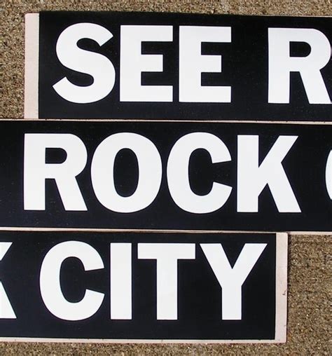 See Rock City vintage bumper sticker black and white road