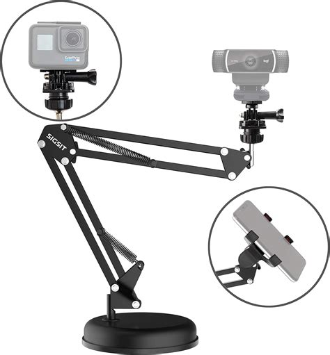 LICHIFIT Adjustable Desktop Clamp Video Camera Mount Stand Holder for ...