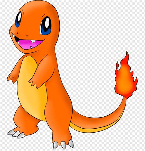 Pokémon Vermelho e Azul Pikachu Charmander Color, Pokemon, laranja, desenho animado, cauda png ...