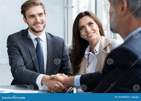 Business People Shaking Hands, Finishing Up a Meeting. Handshake. Business Concept. Stock Image ...