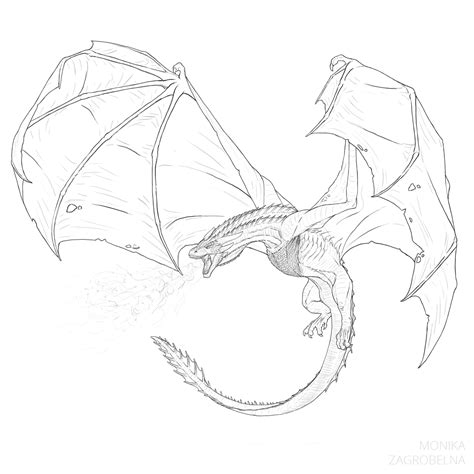 How to Draw an Ice Dragon from Game of Thrones by MonikaZagrobelna on DeviantArt | Dragon sketch ...