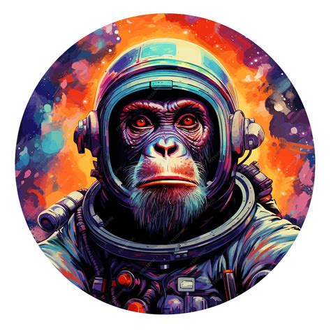 Premium Vector | Monkey on space suit