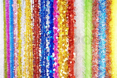 Colorful tinsel for Christmas | Stock image | Colourbox