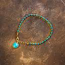 turquoise and gold friendship bracelet by rochelle shepherd jewels. gold and silver gemstone ...