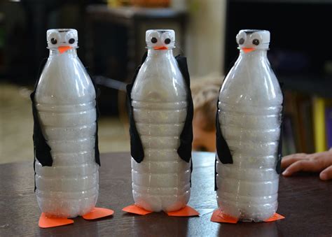 Penguin Water Bottle Craft Template