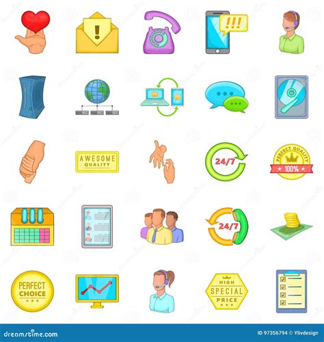 Client Icons Set, Cartoon Style Stock Vector - Illustration of assistant, marketing: 97356794