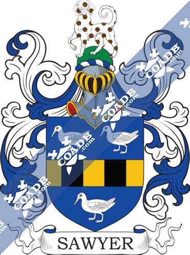 Sawyer Family Crest, Coat of Arms and Name History