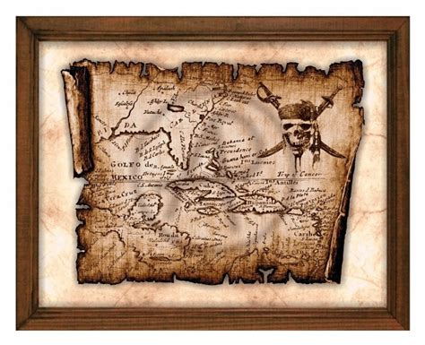 Pirates of the Caribbean-Old Map ArtJack Sparrow MapPirate