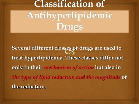 Antihyperlipidemic drugs