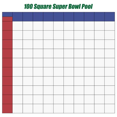 Square Football Pool Template