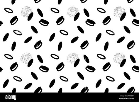Modern black white polka dots seamless pattern vector on a background of creative clipart logos ...