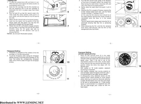 Nikon Fm 10 Quick Guide Instruction Manual