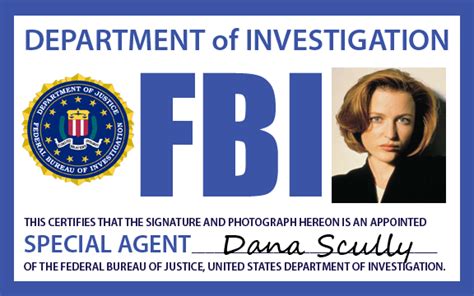 FBI Agent Scully Badge by lexistripes on DeviantArt