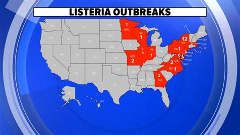 Listeria Outbreak 2024 Map - Melly Sonnnie