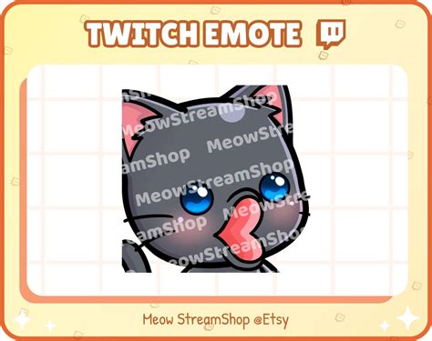 Twitch Emote / Cute Black Cat POG Pogger Excited Happy Wow - Etsy