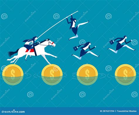 Business Person Facing Crises and Risks. Business Challenge Vector Illustration Stock Vector ...