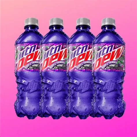 Mtn Dew Purple Thunder 4 Pack Mountain 20 Oz Bottles - Etsy