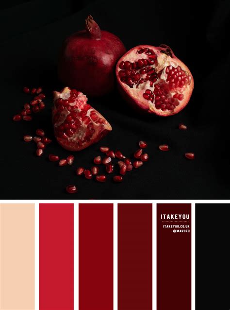 Red Pomegranate color combos I Take You | Wedding Readings | Wedding Ideas | Wedding Dresses ...