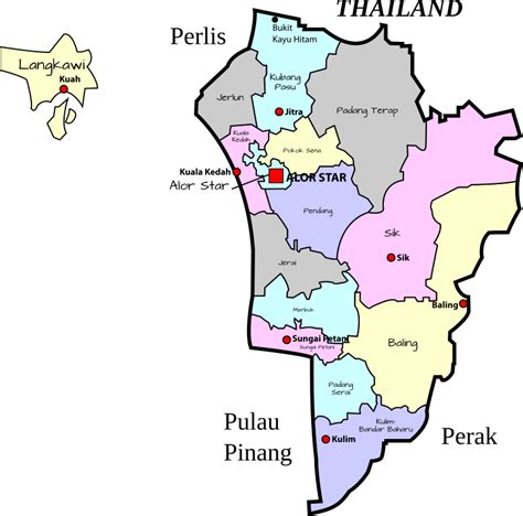 Parliamentary map of Kedah, Malaysia - Openclipart