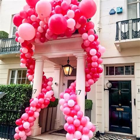 Pink Balloon Install | Birthday balloons pictures, Pink balloons, Balloon decorations