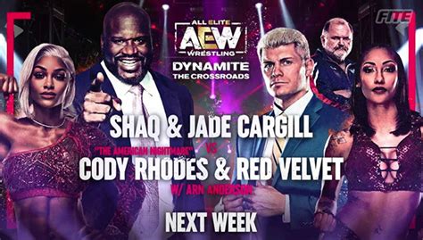 Shaq & Jade Cargill vs. Cody & Red Velvet, More Set For Next Week's AEW Dynamite | 411MANIA