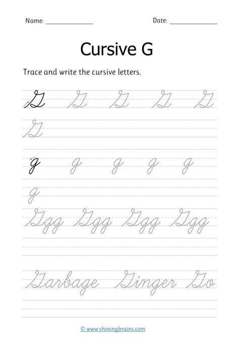 Cursive Letters - Free Cursive Writing Practice Worksheets A to Z