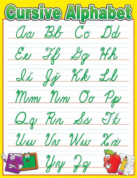 Free Printable Cursive Handwriting Chart - Printable Templates