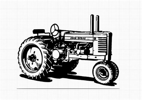 John Deere G Outline Digital Download Png, Jpg - Etsy | Tractor drawing ...